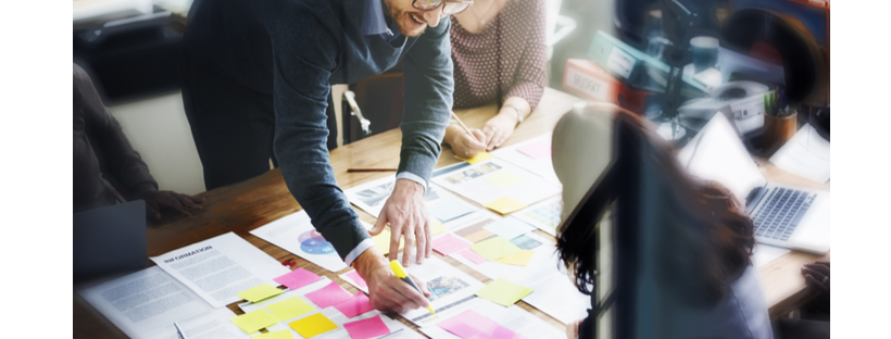 Shutter Stock Strategy Sticky on Desk